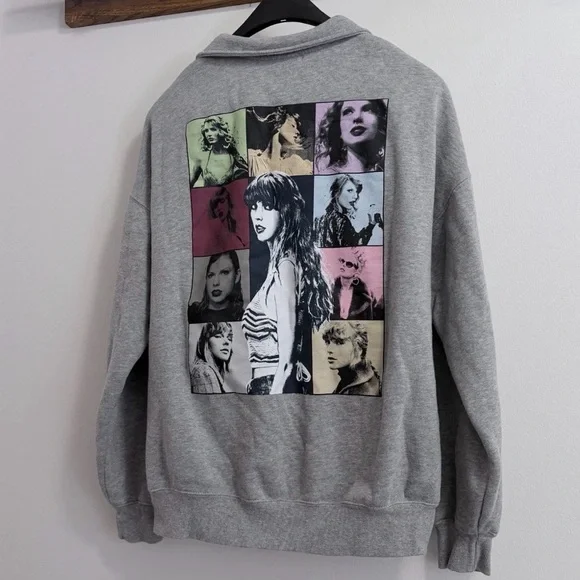 Taylor Swift Quarter Zip Sweatshirt Pullover The Eras Tour Official Merch Small - Picture 1 of 6